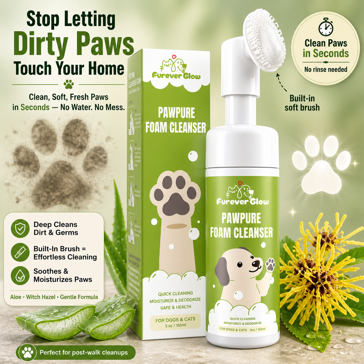 FureverGlow™ PawPure Foam Cleanser
