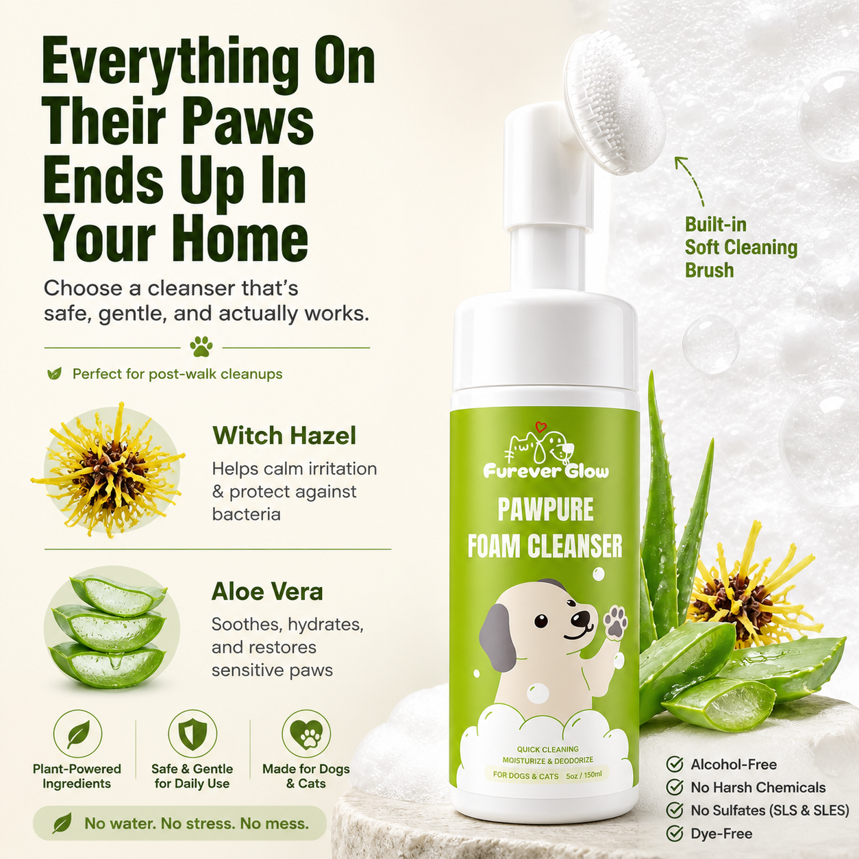 FureverGlow™ PawPure Foam Cleanser