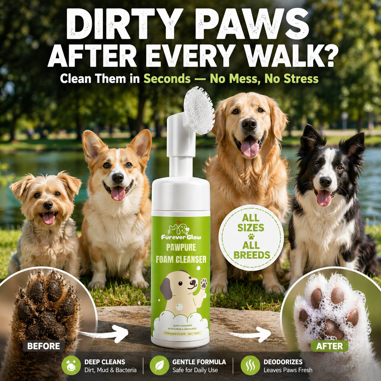 FureverGlow™ PawPure Foam Cleanser