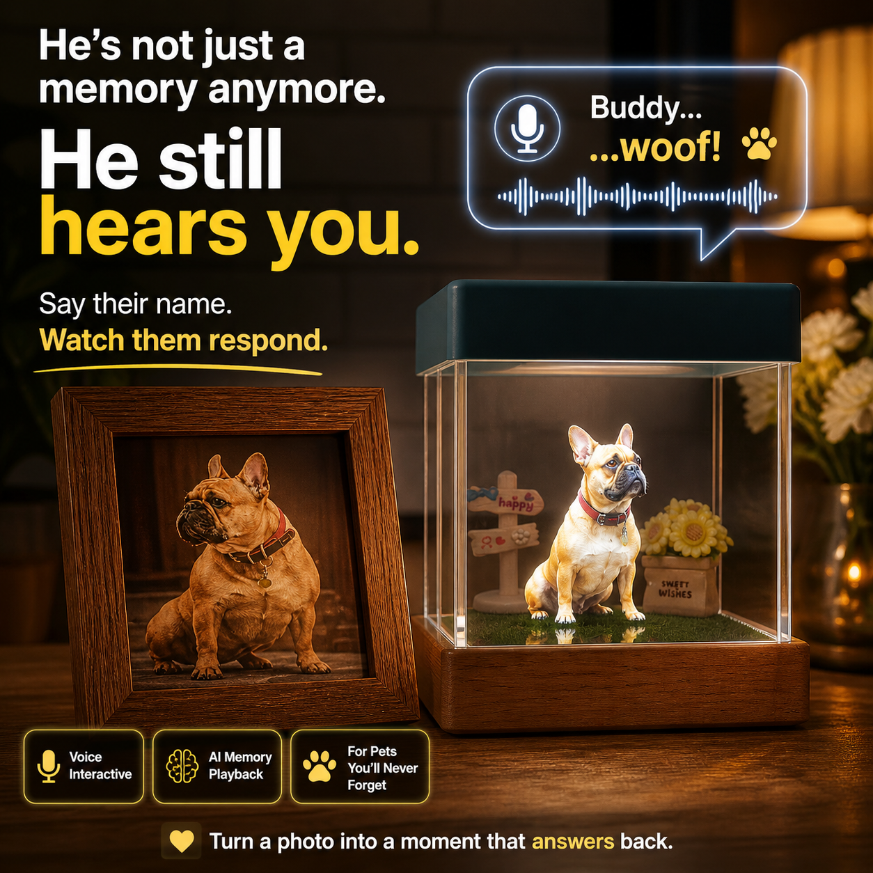 FureverGlow™ Holographic Pet Memory Video Frame