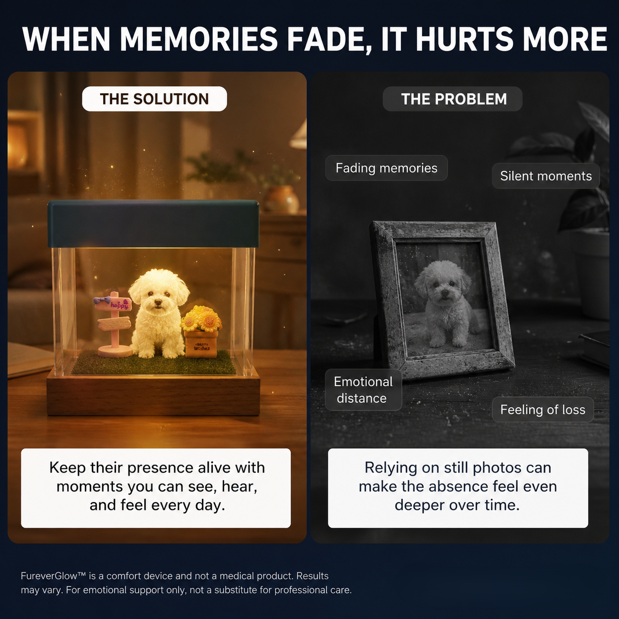 FureverGlow™ Holographic Pet Memory Video Frame
